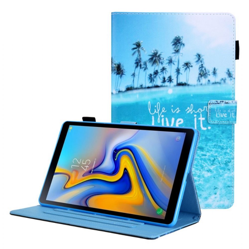 Lederhüllen Für Samsung Galaxy Tab A8 Das Leben Ist Kurz Tropen