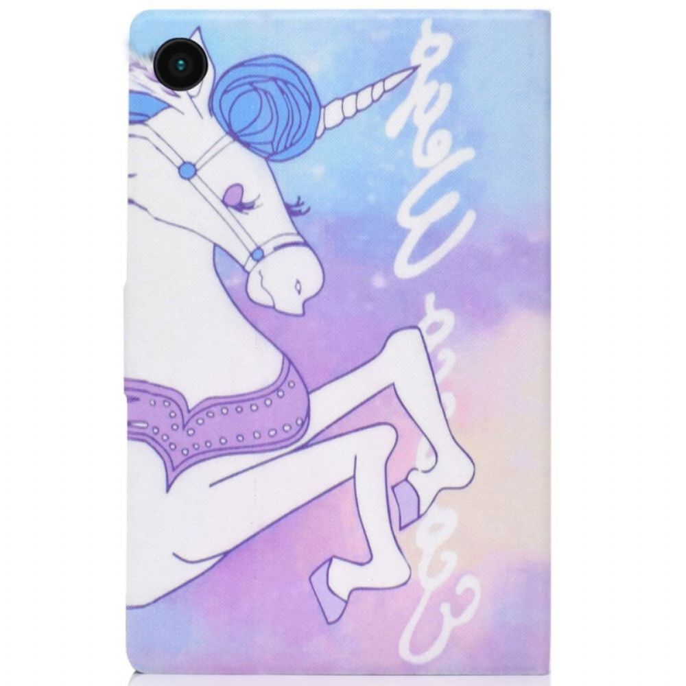 Lederhüllen Für Samsung Galaxy Tab A8 Fantastisches Einhorn