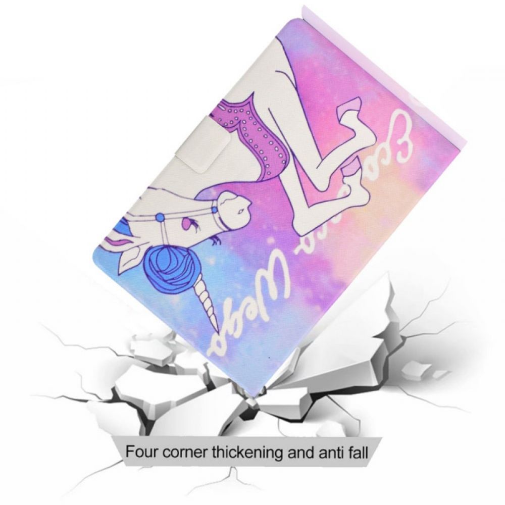 Lederhüllen Für Samsung Galaxy Tab A8 Fantastisches Einhorn