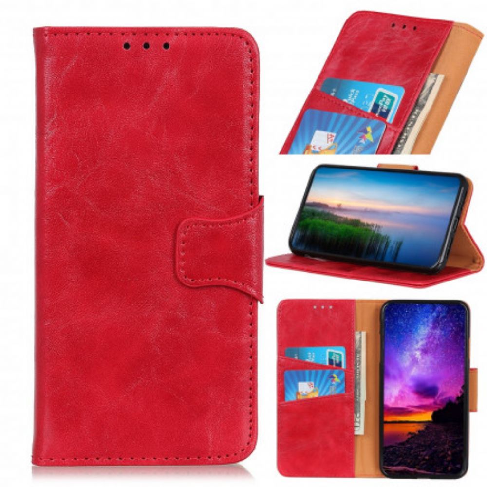 Flip Case Für Xiaomi Mi Note 10 Lite Wendeverschluss Aus Spaltleder