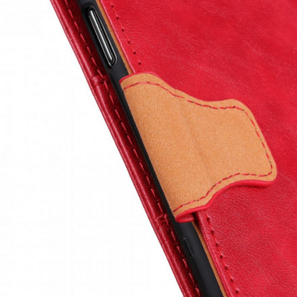 Flip Case Für Xiaomi Mi Note 10 Lite Wendeverschluss Aus Spaltleder