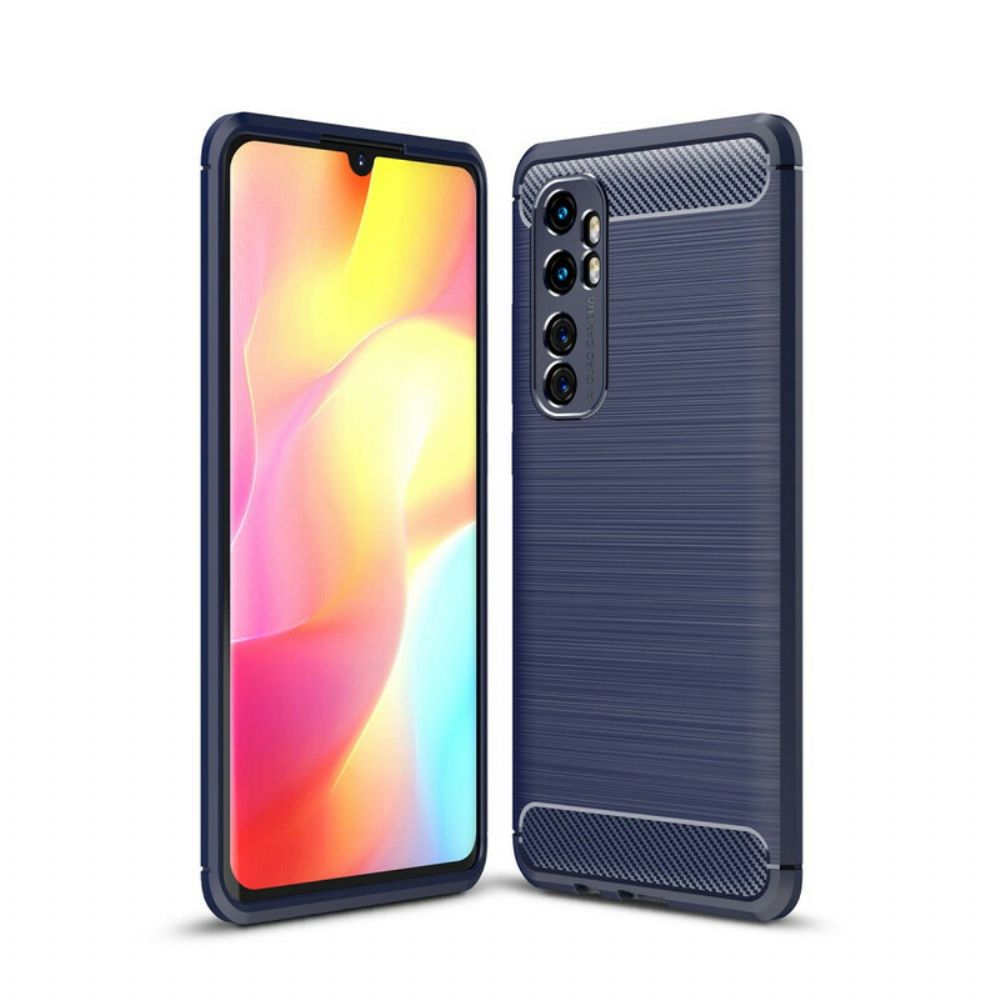Handyhülle Für Xiaomi Mi Note 10 Lite Gebürstete Kohlefaser
