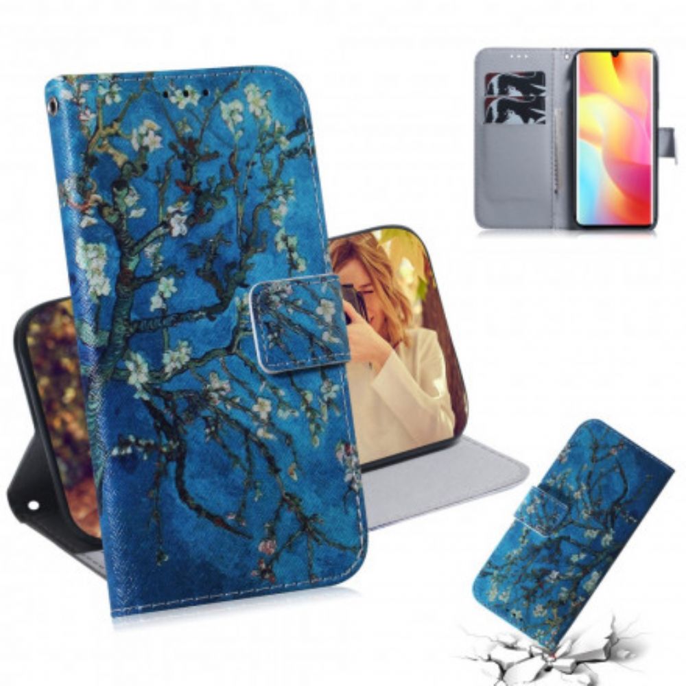 Lederhüllen Für Xiaomi Mi Note 10 Lite Blühender Ast
