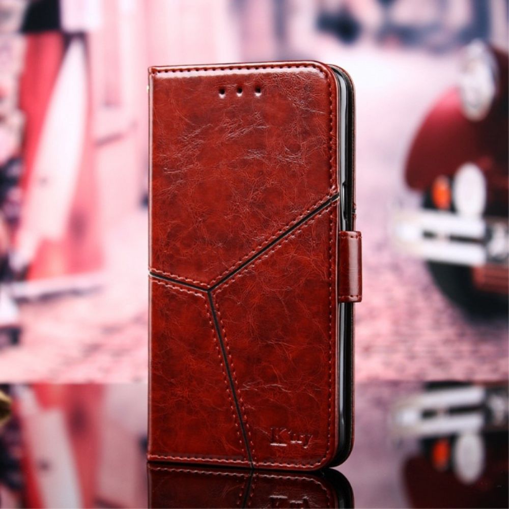 Flip Case Für OnePlus Nord 2T 5G Aufsteigende Nähte