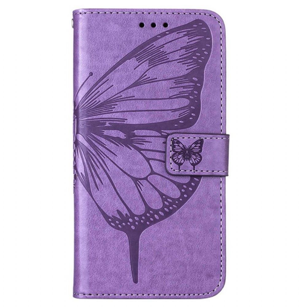 Lederhüllen Für OnePlus Nord 2T 5G Mit Kordel Strap Art Schmetterling