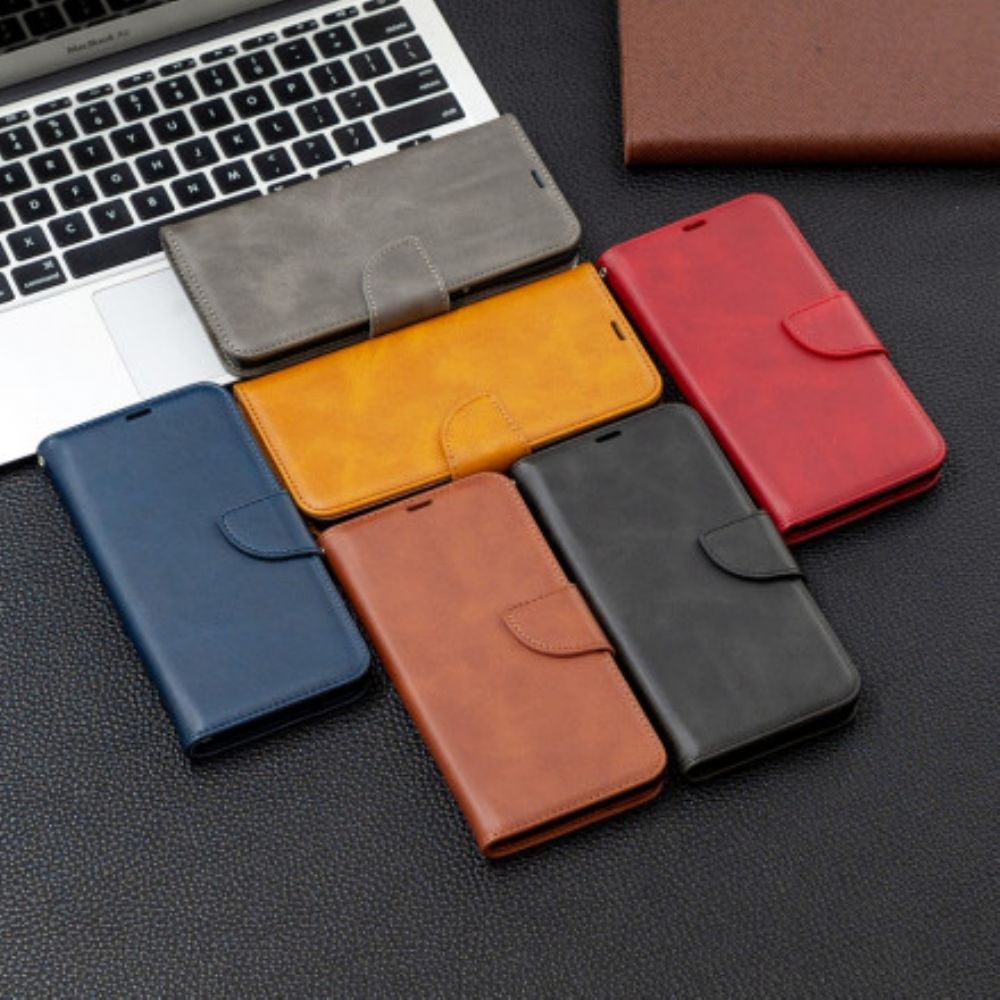 Flip Case Für Realme C21 Flip Case Glatter Schräglappen
