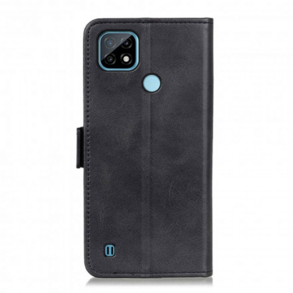 Lederhüllen Für Realme C21 Flip Case Doppelklappe