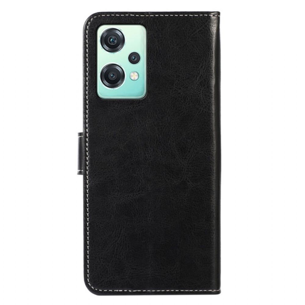 Flip Case Für OnePlus Nord CE 2 Lite 5G Kunstleder Und Nähte