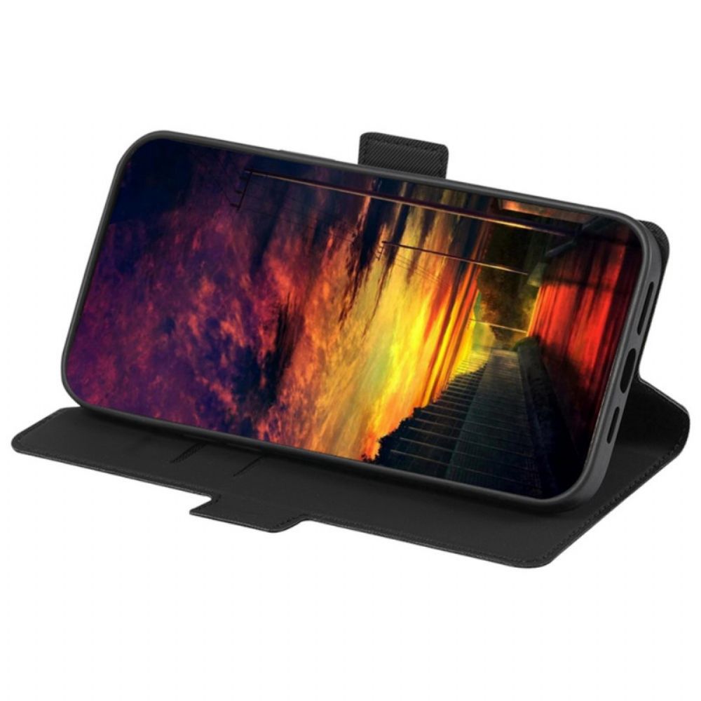 Flip Case Für OnePlus Nord CE 2 Lite 5G Zweifarbiges Leder