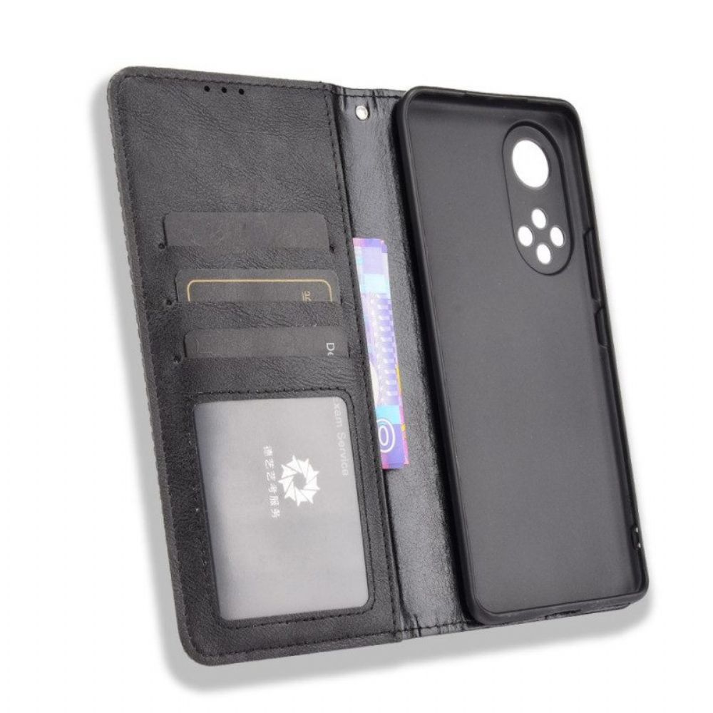 Schutzhülle Für Honor 50 Flip Case Stilisierter Vintage-ledereffekt