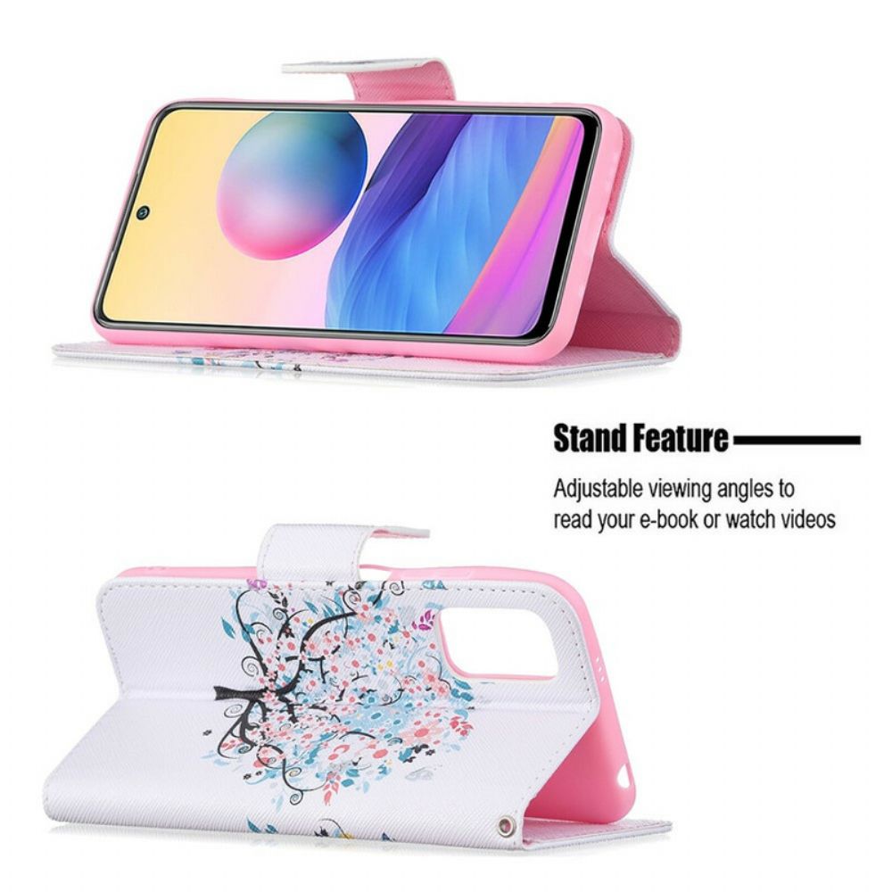 Flip Case Für Xiaomi Redmi Note 10 5G / Poco M3 Pro 5G Blumiger Baum