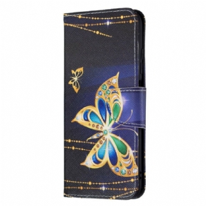 Flip Case Für Xiaomi Redmi Note 10 5G / Poco M3 Pro 5G Magischer Schmetterling