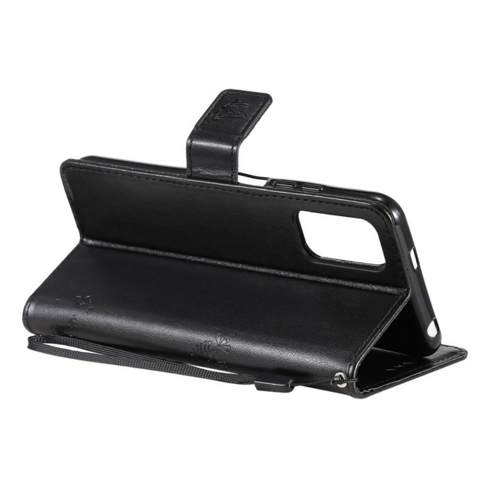 Flip Case Für Xiaomi Redmi Note 10 5G / Poco M3 Pro 5G Mit Kordel Strap Reverie