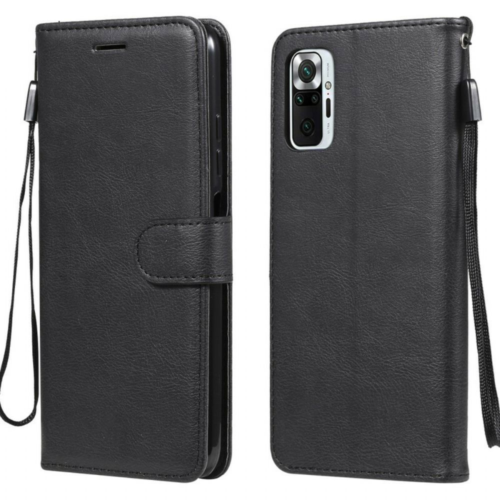 Flip Case Für Xiaomi Redmi Note 10 5G / Poco M3 Pro 5G Monochrom