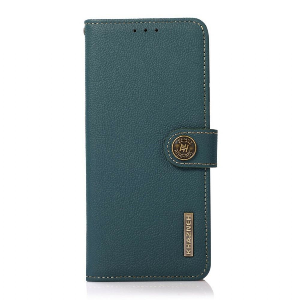 Lederhüllen Für Xiaomi Redmi Note 10 5G / Poco M3 Pro 5G Echtes Leder Khazneh Rfid