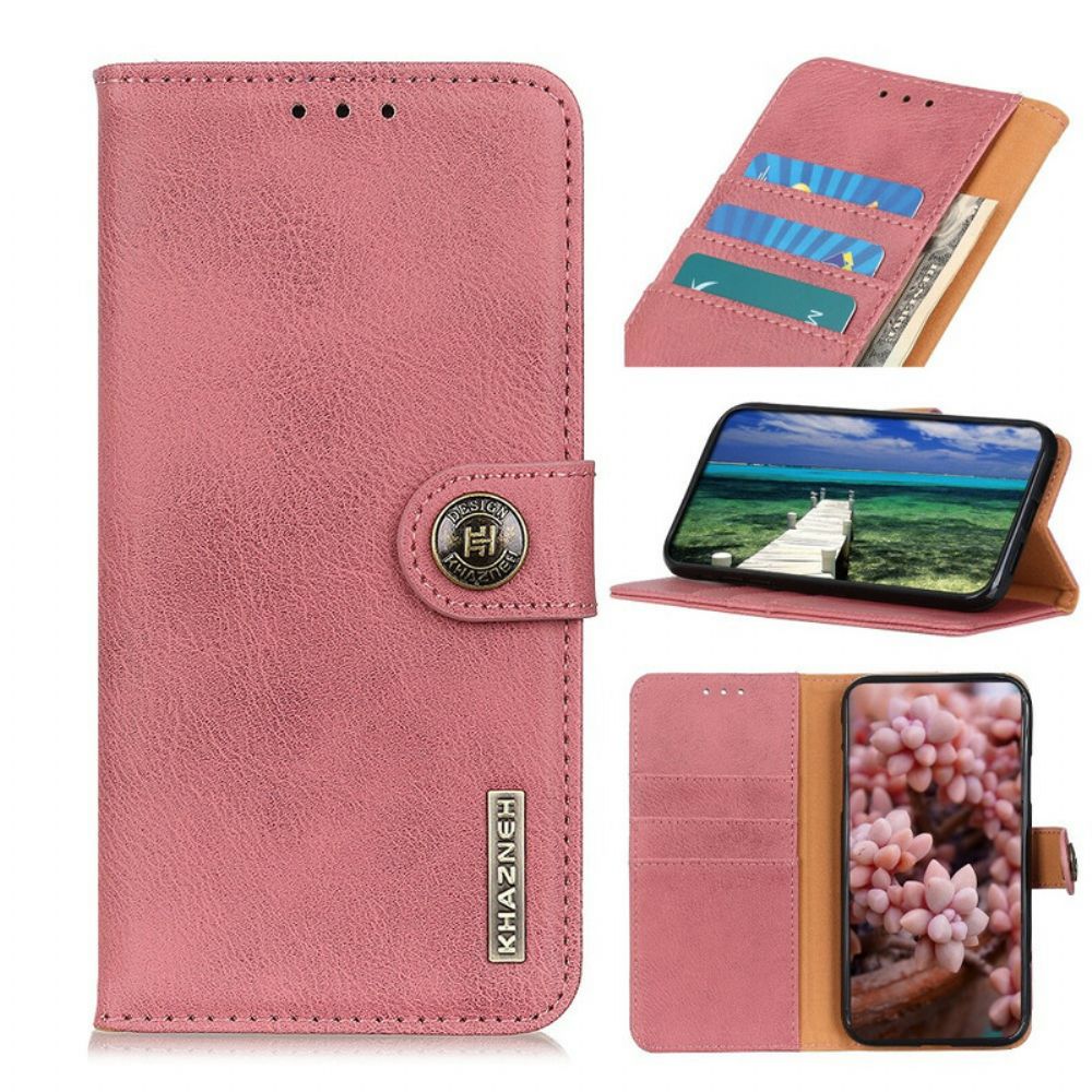 Lederhüllen Für Xiaomi Redmi Note 10 5G / Poco M3 Pro 5G Retro Split Kunstleder Khazneh