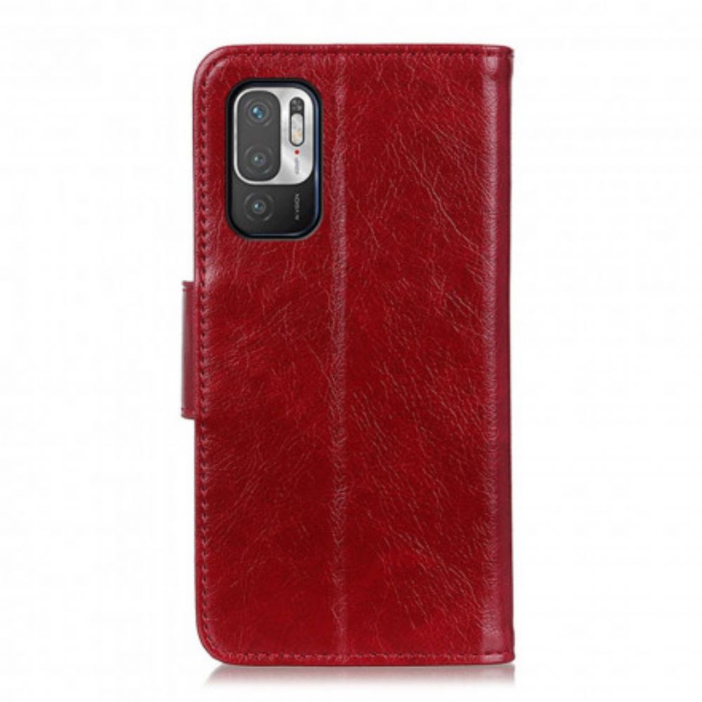 Lederhüllen Für Xiaomi Redmi Note 10 5G / Poco M3 Pro 5G Spaltnappaleder