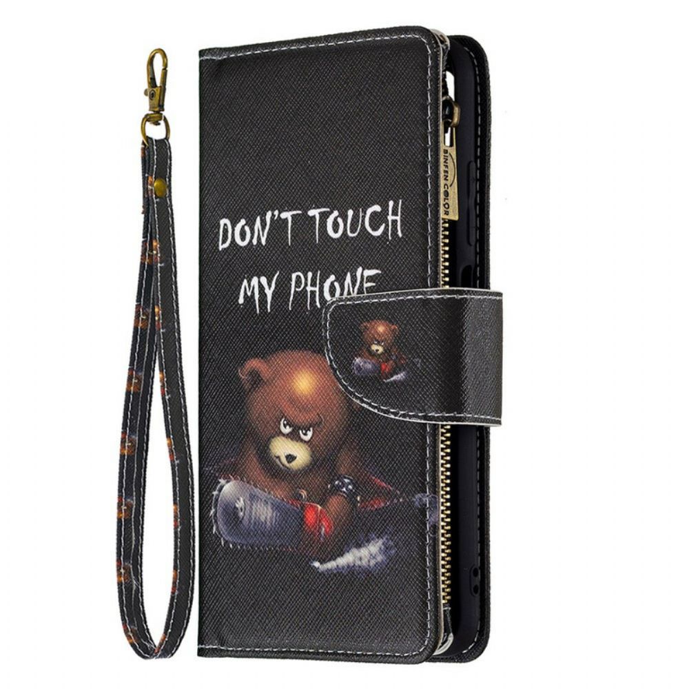 Lederhüllen Für Xiaomi Redmi Note 10 5G / Poco M3 Pro 5G Tasche Mit Reißverschluss
