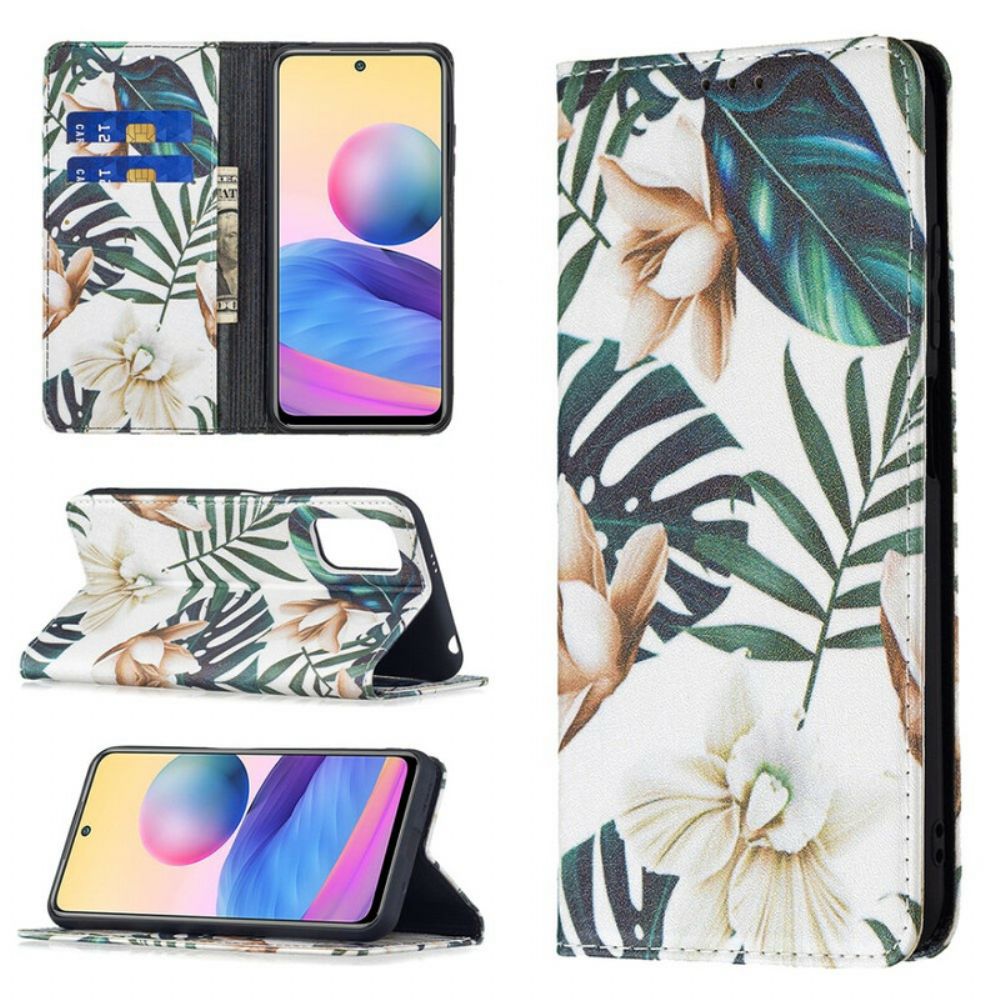 Schutzhülle Für Xiaomi Redmi Note 10 5G / Poco M3 Pro 5G Flip Case Blätter