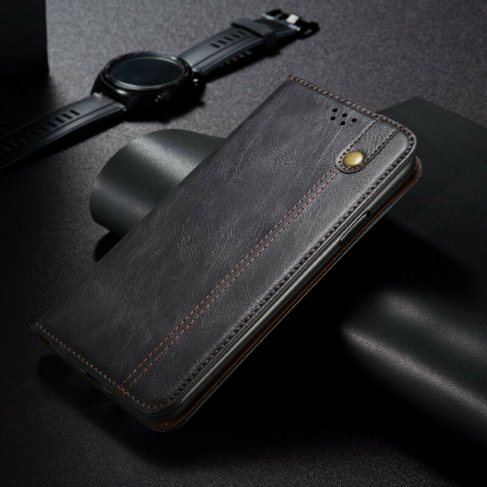 Schutzhülle Für Xiaomi Redmi Note 10 5G / Poco M3 Pro 5G Flip Case Gewachstes Kunstleder