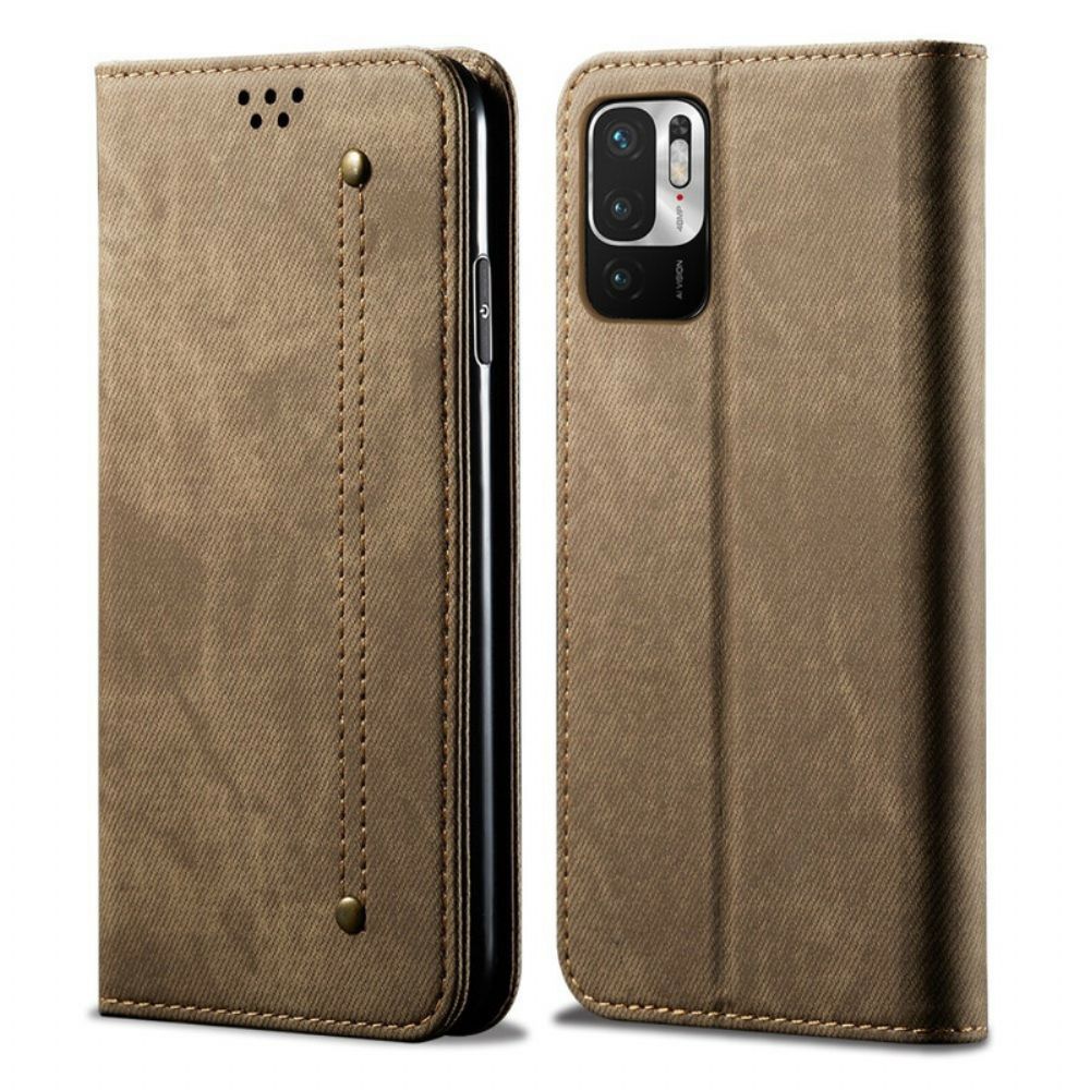 Schutzhülle Für Xiaomi Redmi Note 10 5G / Poco M3 Pro 5G Flip Case Jeansstoff