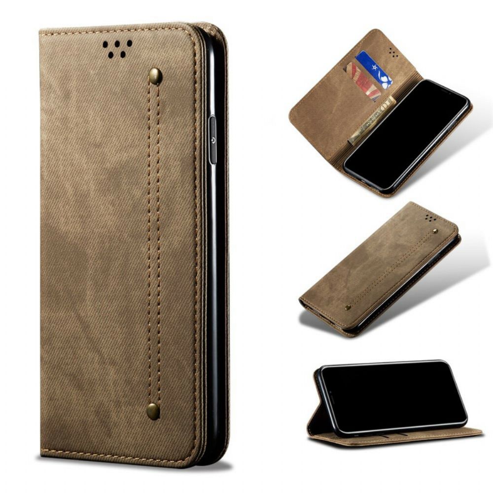 Schutzhülle Für Xiaomi Redmi Note 10 5G / Poco M3 Pro 5G Flip Case Jeansstoff