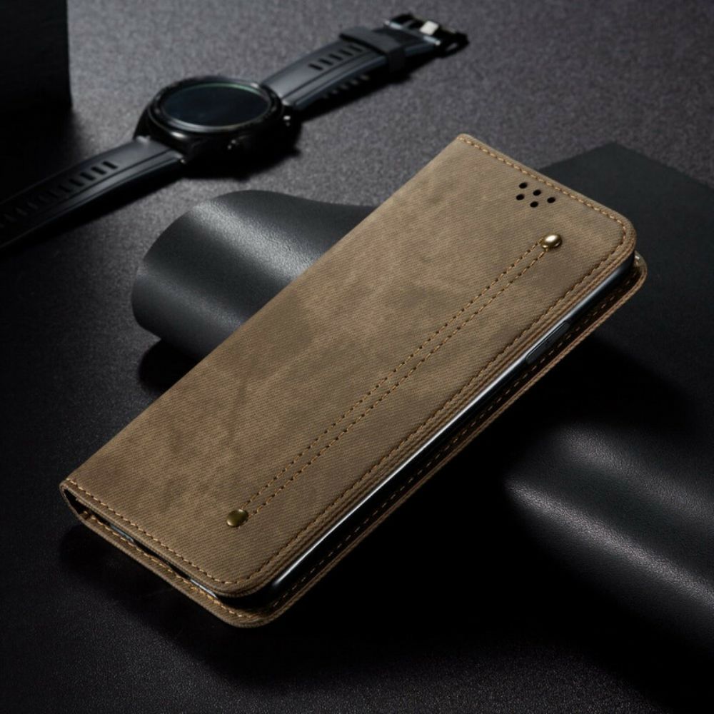 Schutzhülle Für Xiaomi Redmi Note 10 5G / Poco M3 Pro 5G Flip Case Jeansstoff