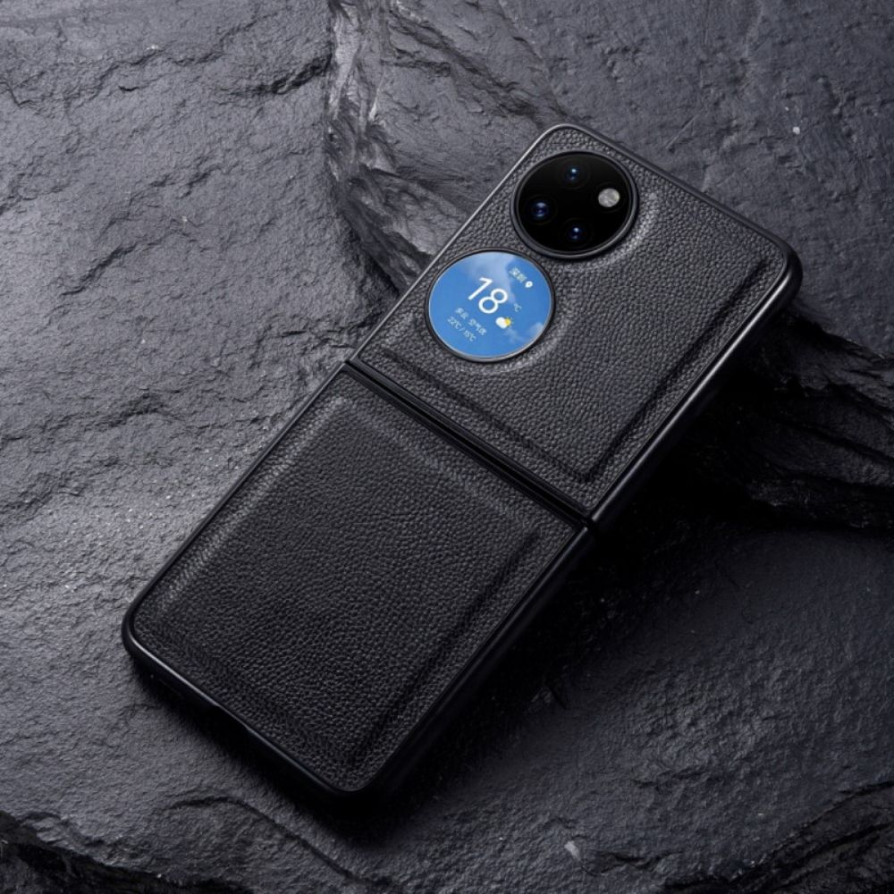 Hülle Für Huawei P50 Pocket Echtes Designer-leder