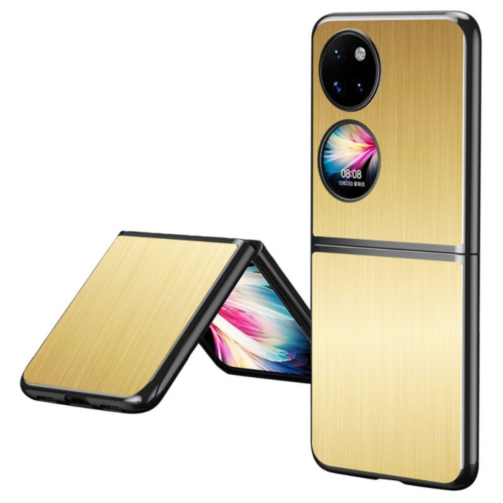Hülle Für Huawei P50 Pocket Gebürsteter Metalleffekt