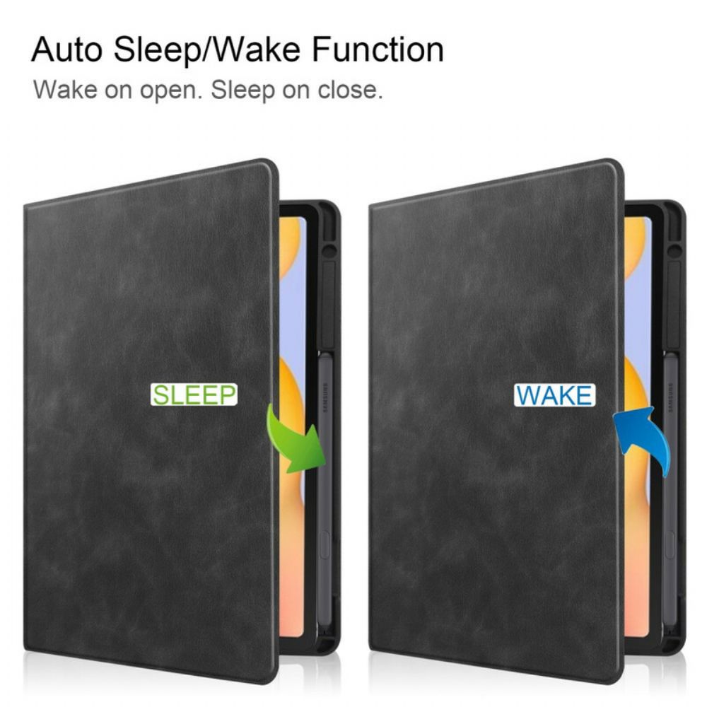 Case Für Samsung Galaxy Tab S6 Lite Stifthalter In Lederoptik