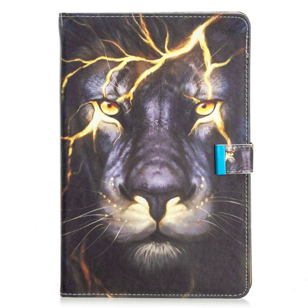 Flip Case Für Samsung Galaxy Tab S6 Lite Löwe In Flammen