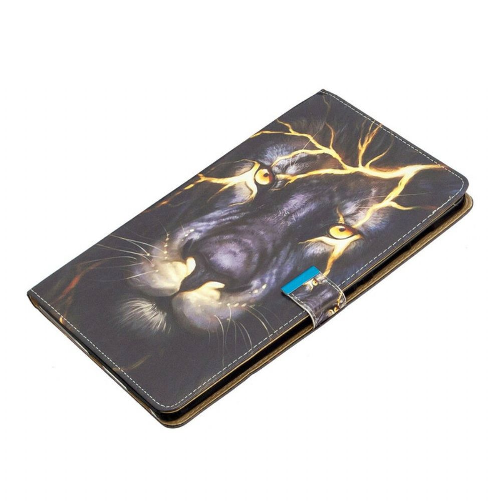 Flip Case Für Samsung Galaxy Tab S6 Lite Löwe In Flammen
