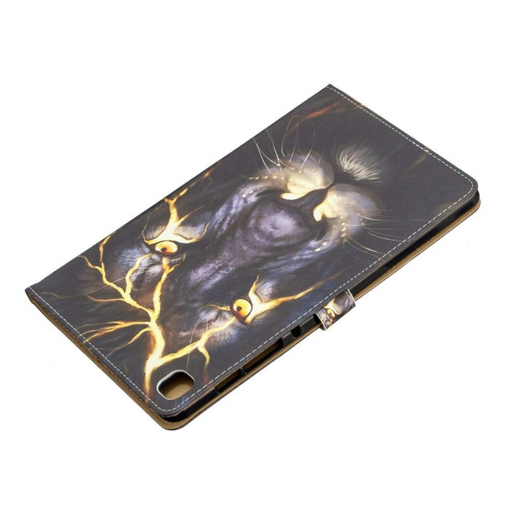 Flip Case Für Samsung Galaxy Tab S6 Lite Löwe In Flammen