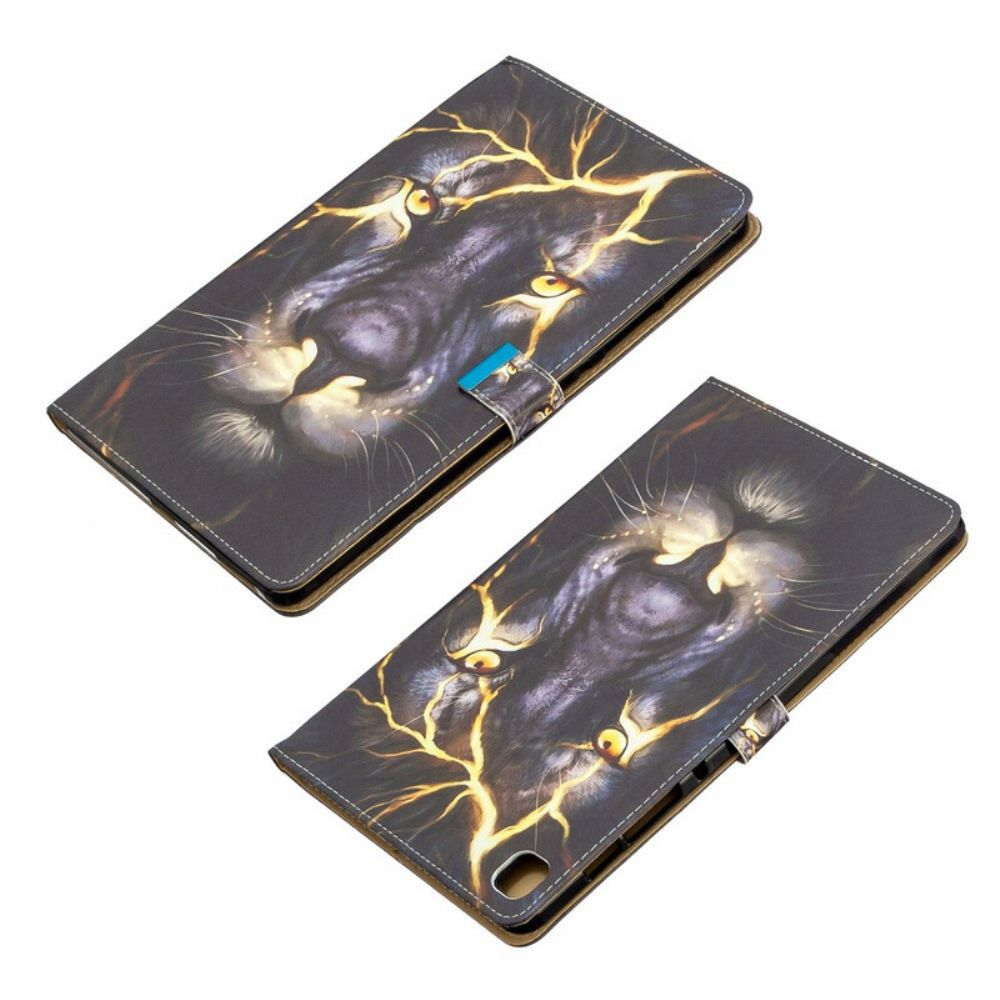 Flip Case Für Samsung Galaxy Tab S6 Lite Löwe In Flammen