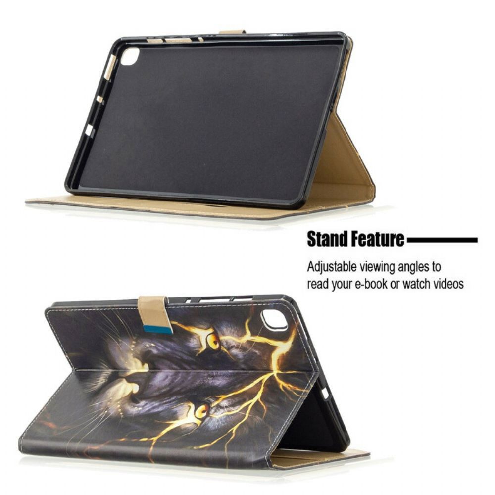Flip Case Für Samsung Galaxy Tab S6 Lite Löwe In Flammen