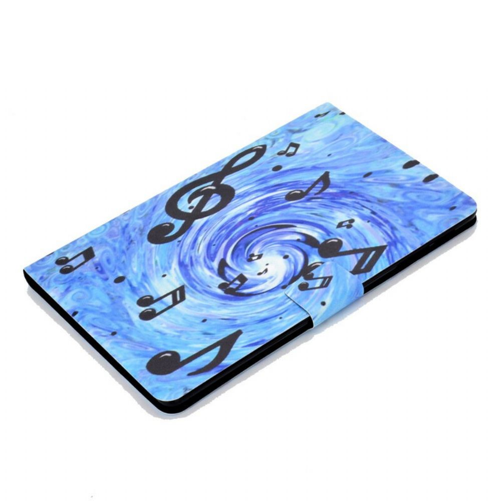 Flip Case Für Samsung Galaxy Tab S6 Lite Musiknotizen