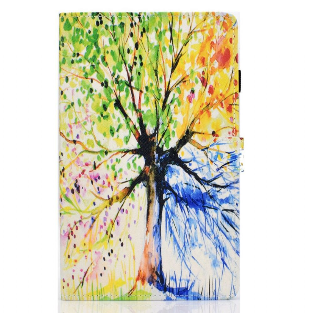Lederhüllen Für Samsung Galaxy Tab S6 Lite Aquarellbaum