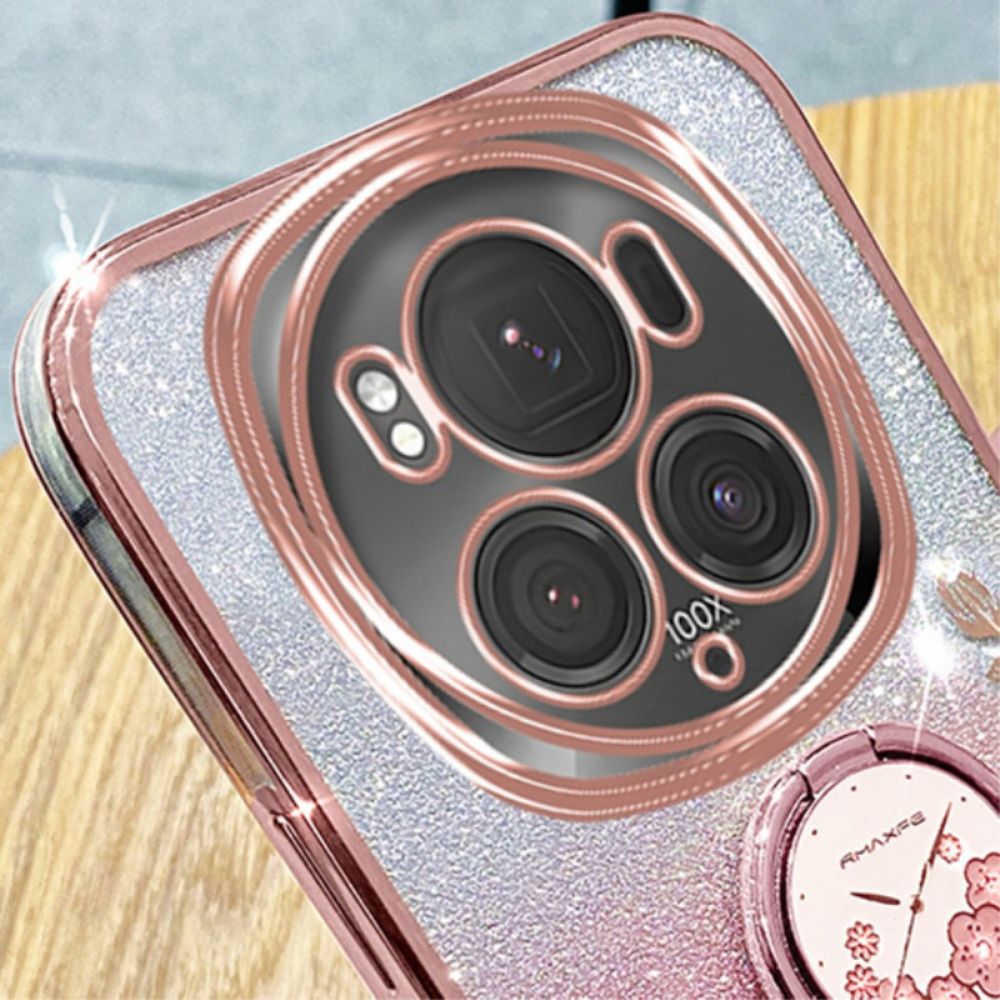 Hülle Honor Magic 6 Pro Handyhülle Blumen- Und Strass-stützring Kadem