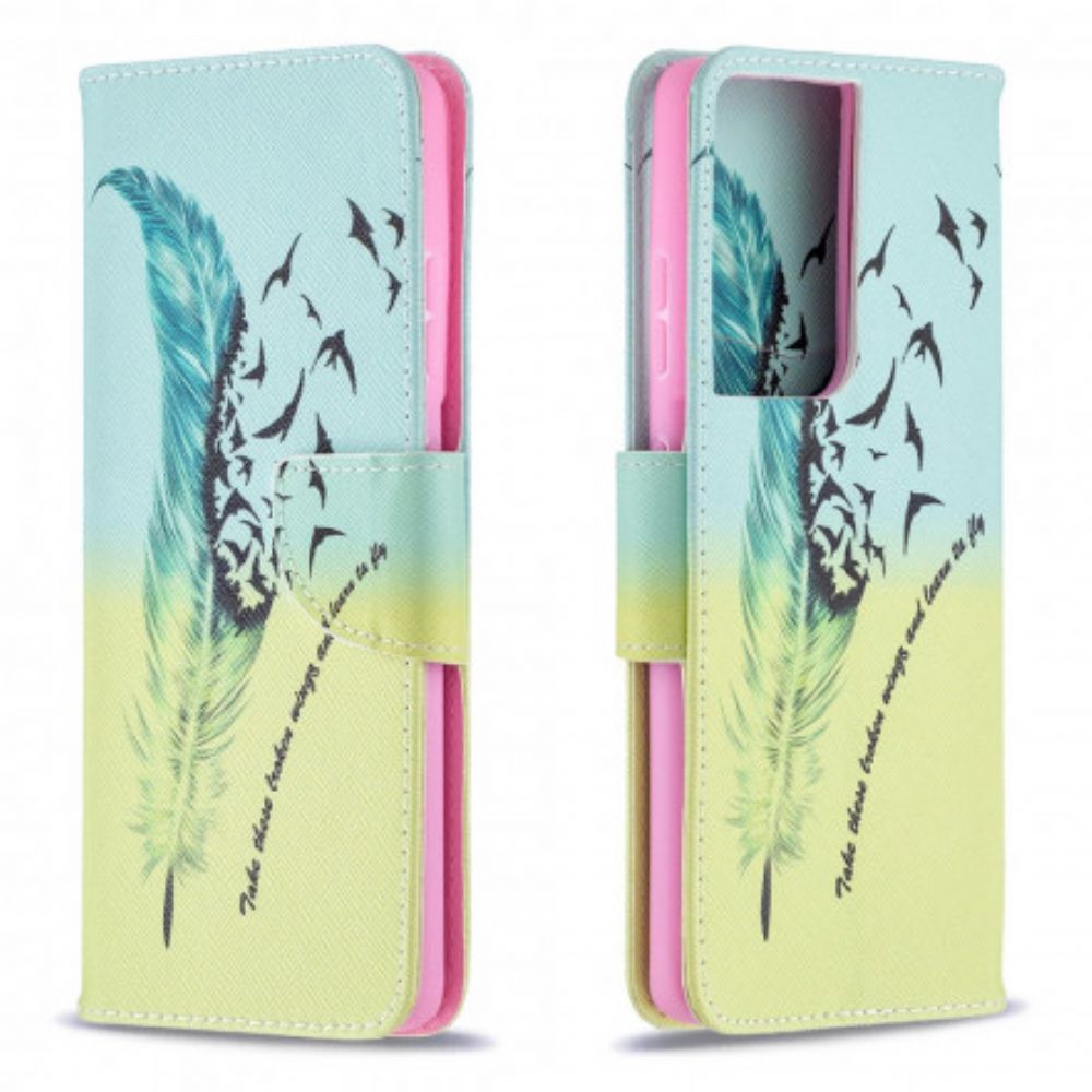 Flip Case Für Samsung Galaxy S21 Ultra 5G Fliegen Lernen