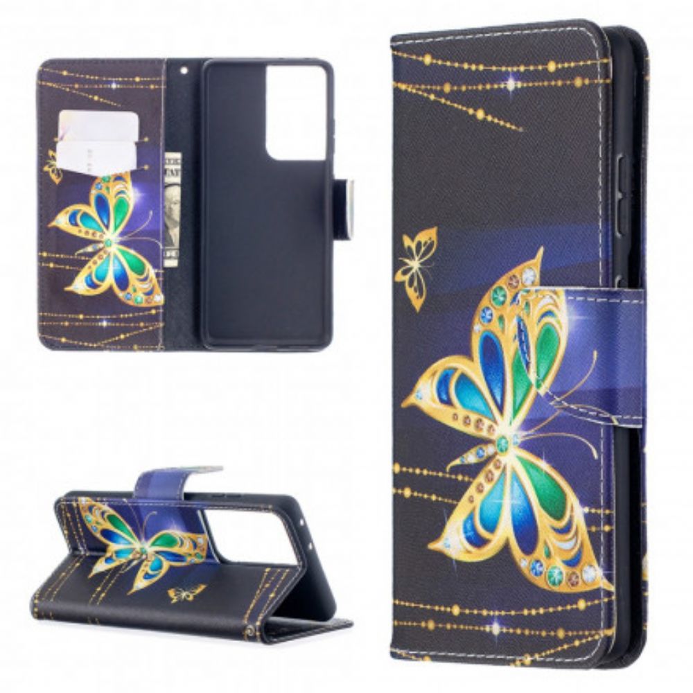 Flip Case Für Samsung Galaxy S21 Ultra 5G Könige Der Schmetterlinge