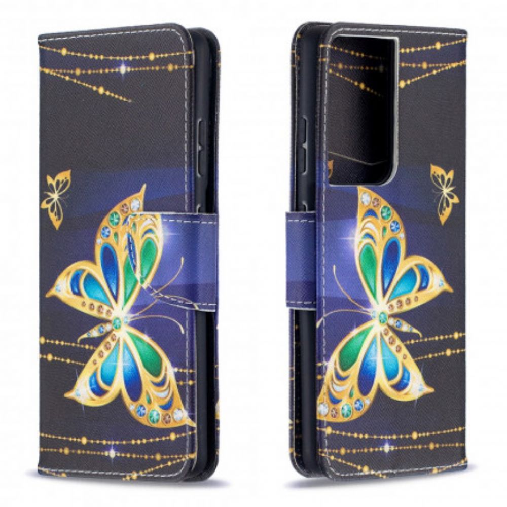 Flip Case Für Samsung Galaxy S21 Ultra 5G Könige Der Schmetterlinge