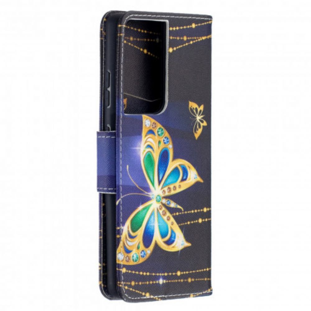 Flip Case Für Samsung Galaxy S21 Ultra 5G Könige Der Schmetterlinge