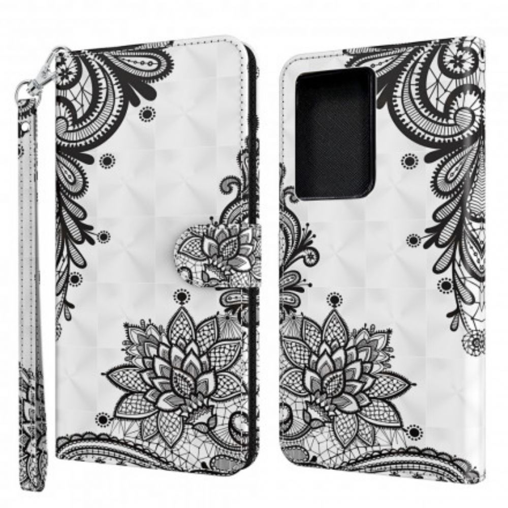 Flip Case Für Samsung Galaxy S21 Ultra 5G Schicke Spitze