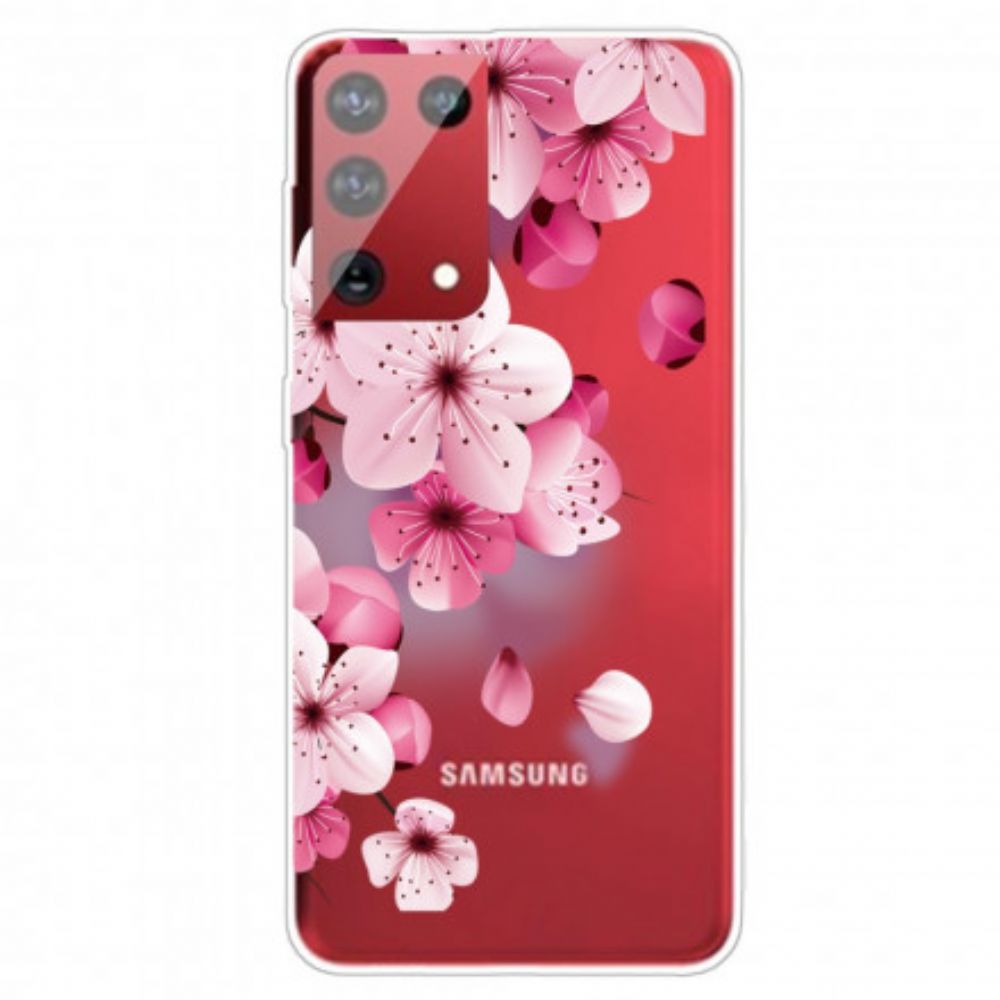 Handyhülle Für Samsung Galaxy S21 Ultra 5G Kleine Rosa Blumen