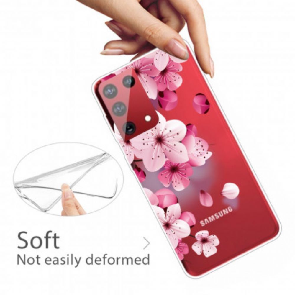 Handyhülle Für Samsung Galaxy S21 Ultra 5G Kleine Rosa Blumen