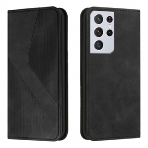 Schutzhülle Für Samsung Galaxy S21 Ultra 5G Flip Case Lederoptik Im S-design
