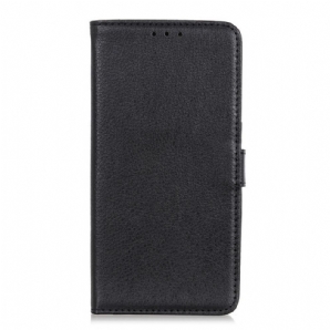 Flip Case Für Samsung Galaxy A13 5G Erstklassiges Litschi-kunstleder