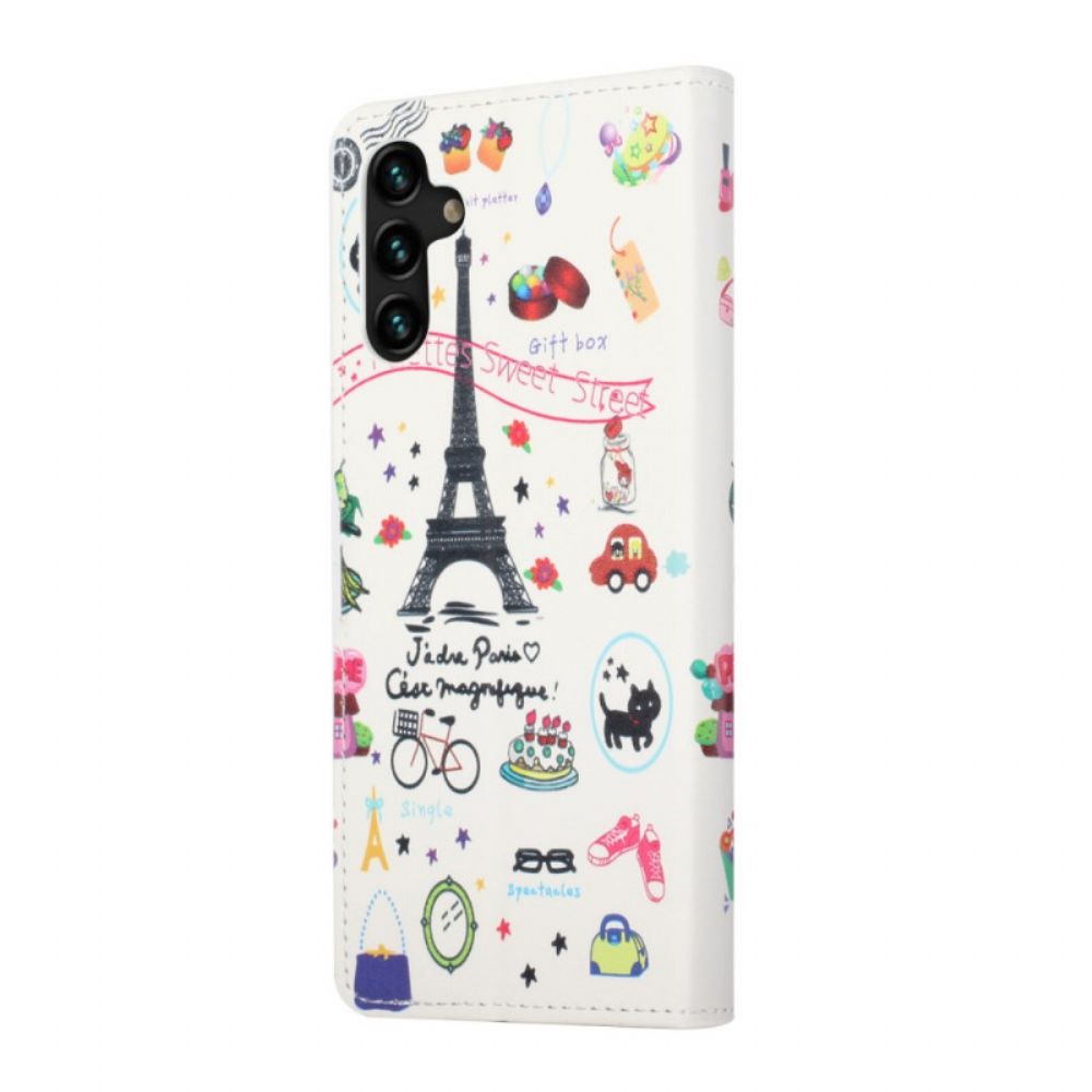 Flip Case Für Samsung Galaxy A13 5G Ich Liebe Paris