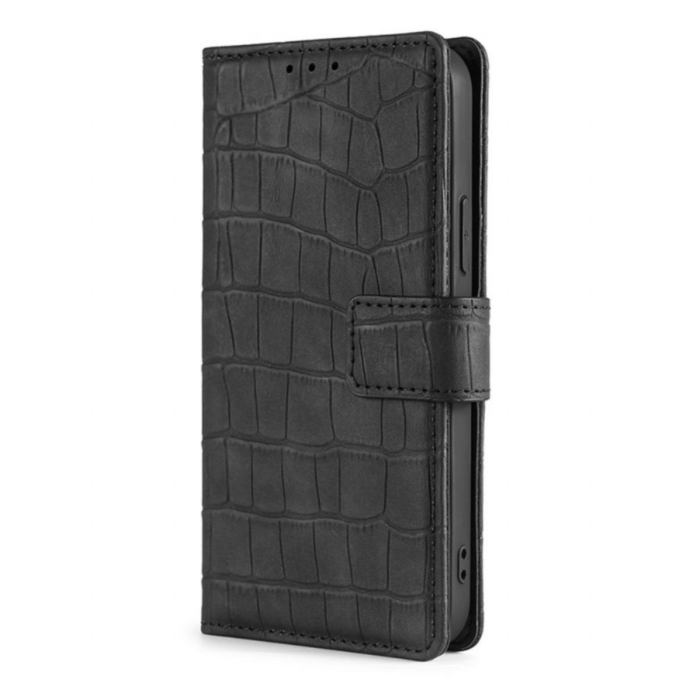 Flip Case Für Samsung Galaxy A13 5G Krokodilleder-effekt