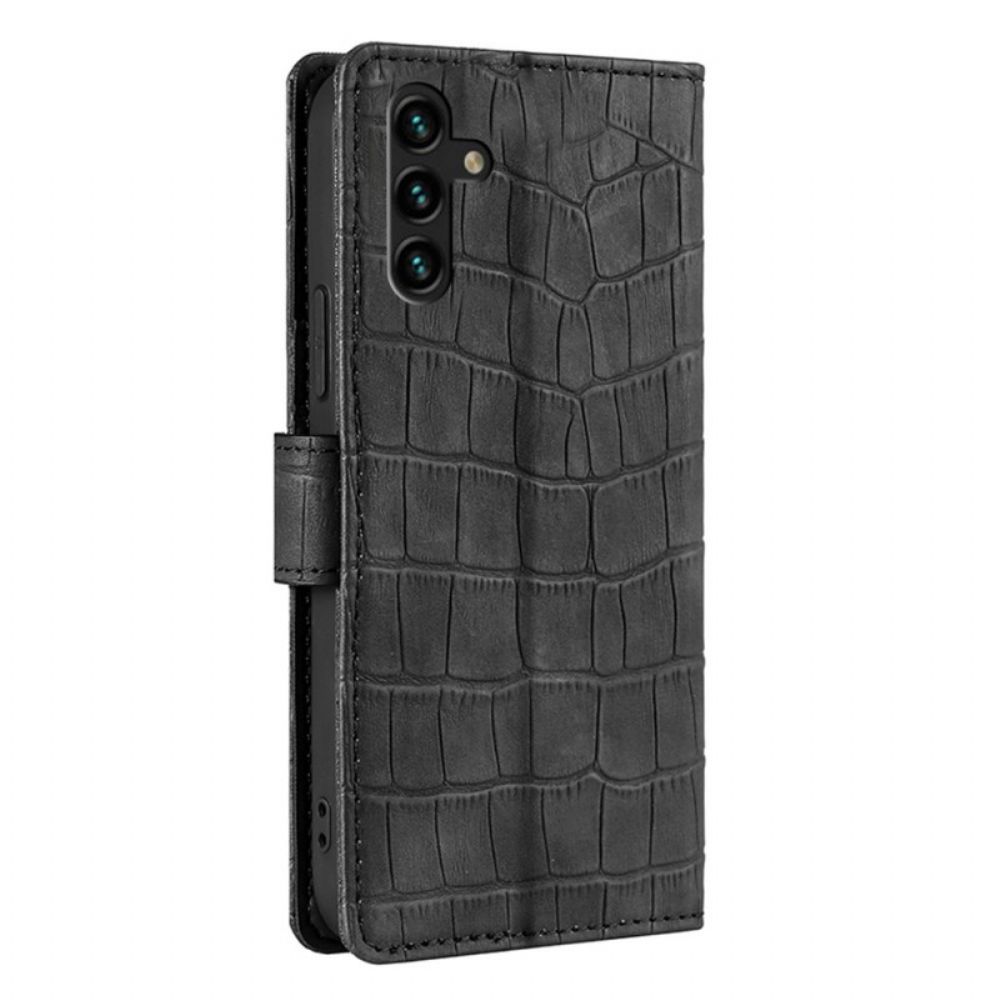 Flip Case Für Samsung Galaxy A13 5G Krokodilleder-effekt